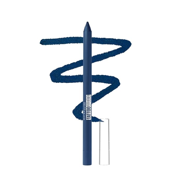 Maybelline New York Tattoo Gel Kajal Color Pencil, Sharpenable Gel Pencil, Matte Finish, Waterproof Gel Pencil, 36H Wear 1.2g