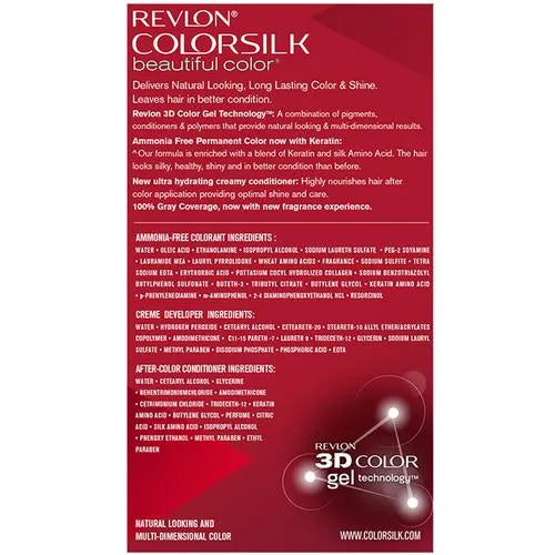 Revlon Colorsilk Hair Color - No Ammonia, With Keratin & 3D Color Gel Technology, 155.61 g Light Golden Brown 5G