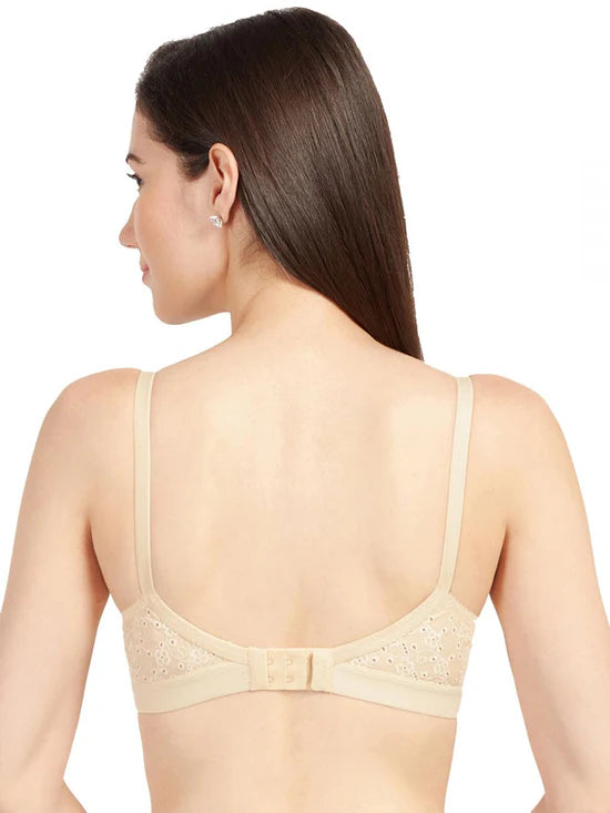 SONARI Cream Chikankari Bra