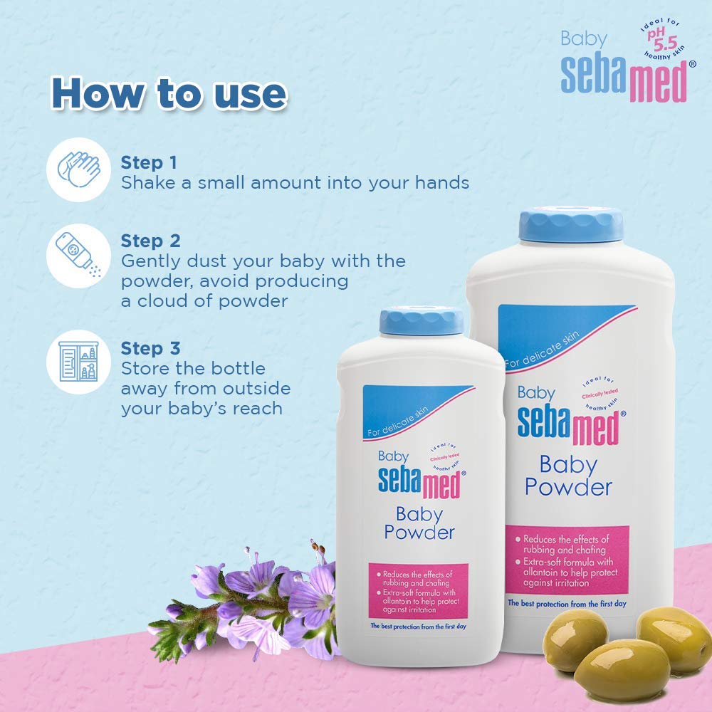 Sebamed Baby Powder For Delicate Skin With Olive Oil 200gm