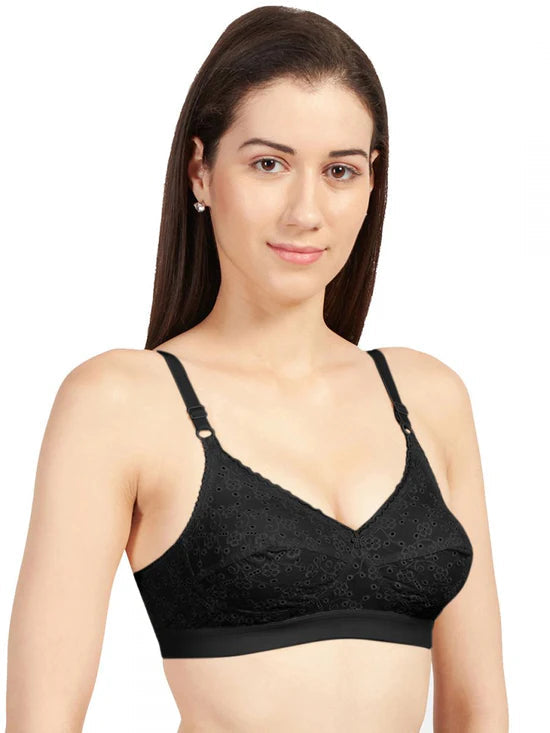 SONARI Cream Chikankari Bra