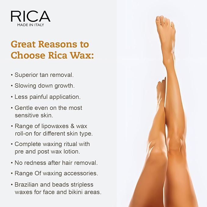 Rica Aloe Vera Liposoluble Wax For Sensitive Skin Men & Women Hair Removal Cream for Arms, Chest, Legs, Back, and Full Body (800 ML)