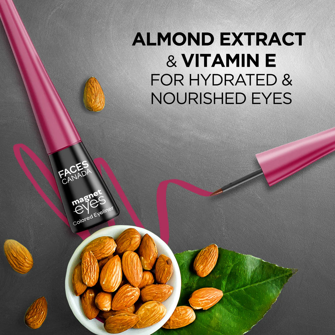 Faces Canada Magneteyes Colored Eyeliner 24hr Water Resistant Almond Extract 4ml