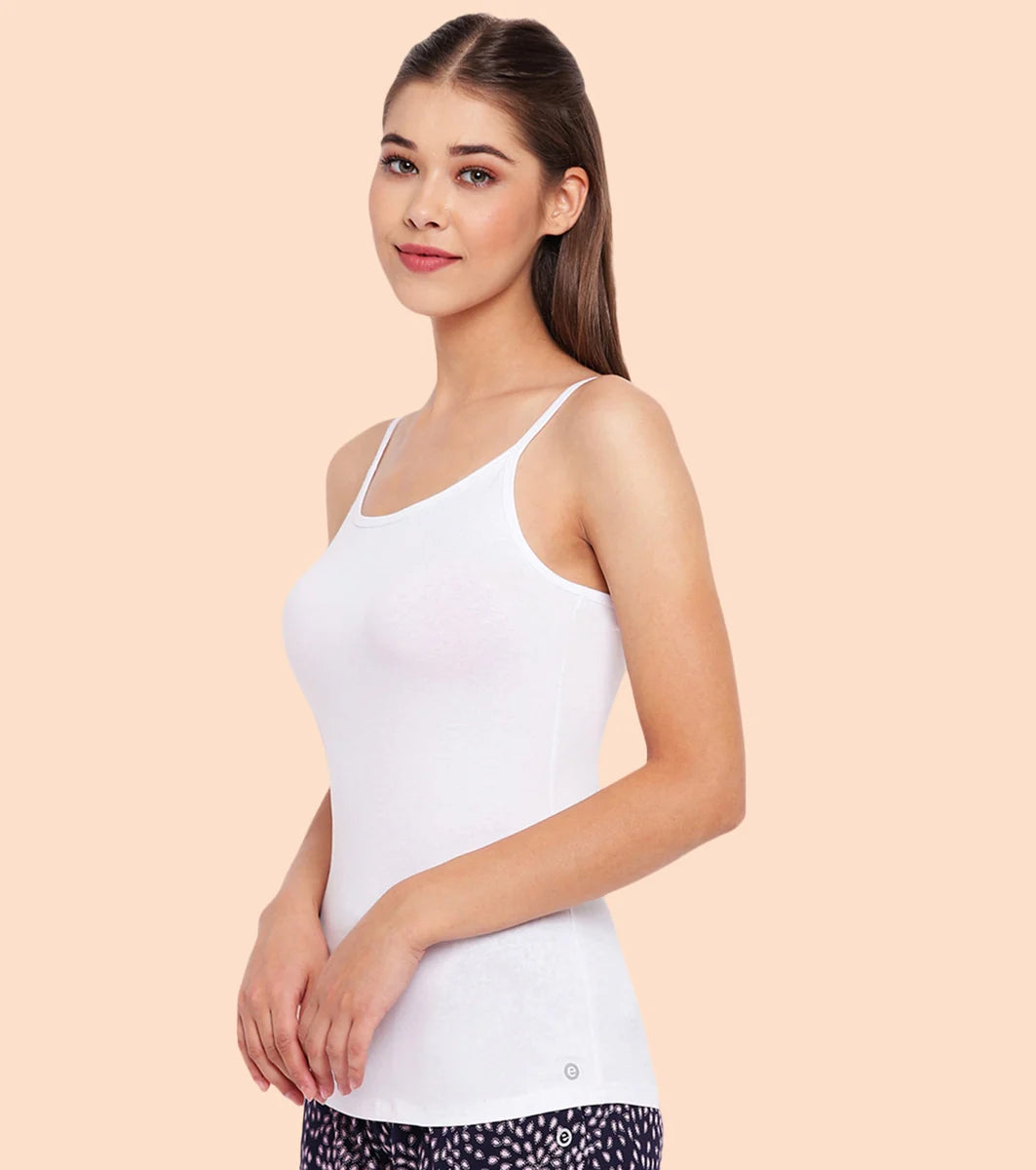 Enamor Essentials Stretch Cotton Camisole for Women | E001