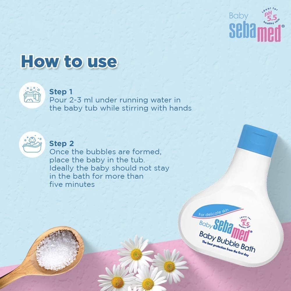 Sebamed Baby Bubble Bath 200 ml|pH 5.5|With Chamomile