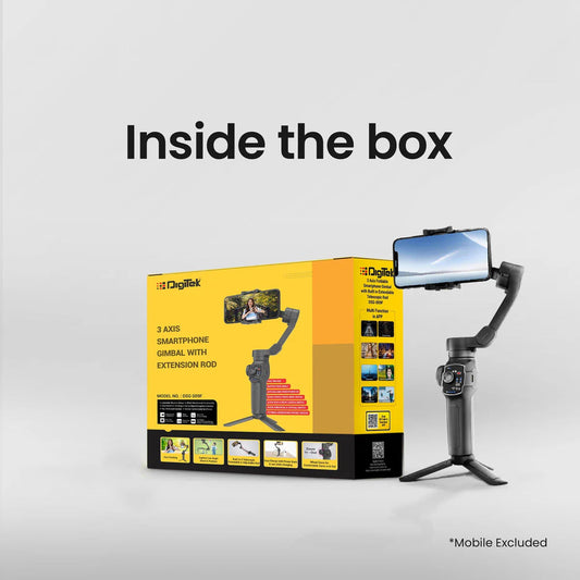 Digitek (DSG-009F AI TRACKER ) 3 Axis Foldabe Smartphone Gimbal with Built in Extandable Telescopic Rod