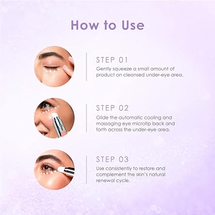 EPIQUE,Switzerland Intensive Revitalizing Eye Formula|360° Restorative Eye Treatment with Cooling Microtip & Massager| Cosmopolitian Beauty Award Winner |Reduces Dark circles, Puffiness,Fine lines & Wrinkles-Dermatologically Tested (15 ml)