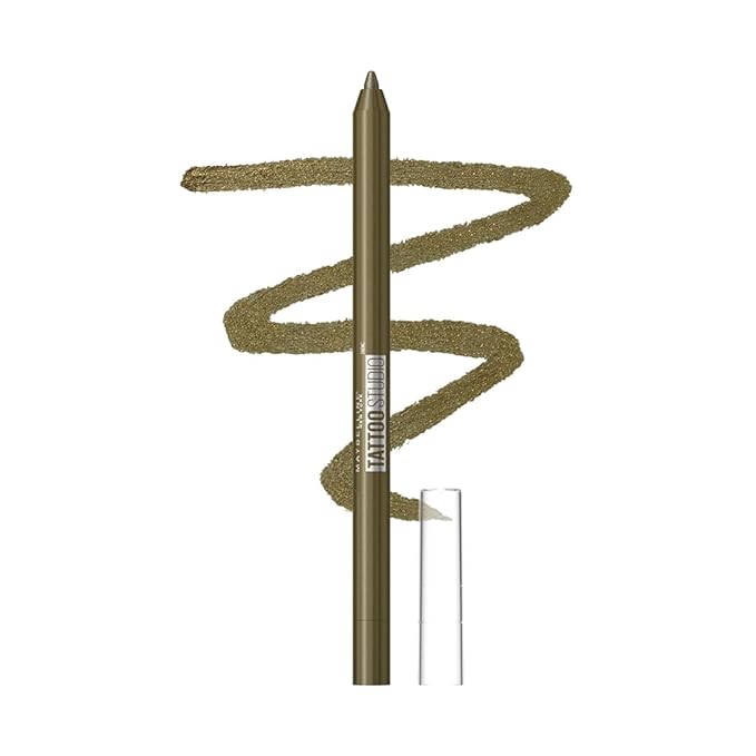 Maybelline New York Tattoo Gel Kajal Color Pencil, Sharpenable Gel Pencil, Matte Finish, Waterproof Gel Pencil, 36H Wear 1.2g