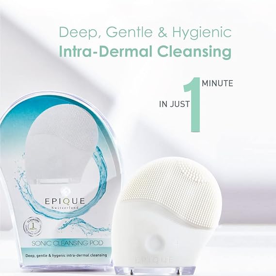 Epique Switzerland Sonic Cleansing Pod, Deep, gentle & hygienic intra-dermal cleansing in just 1 min