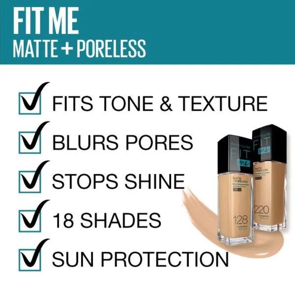 Maybelline Fit Me Matte Poreless Normal To Oily SPF 22 Foundation