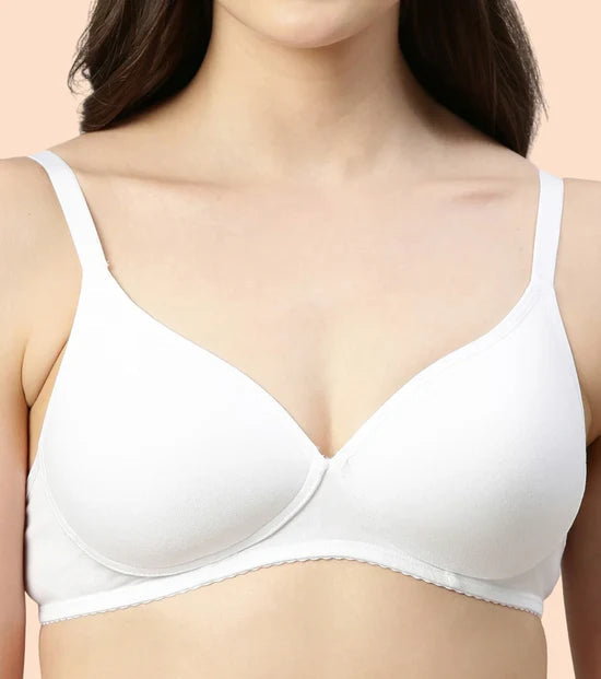 Enamor-A039 Perfect Coverage T-Shirt Bra - Supima Cotton Padded Wirefree Medium Coverage