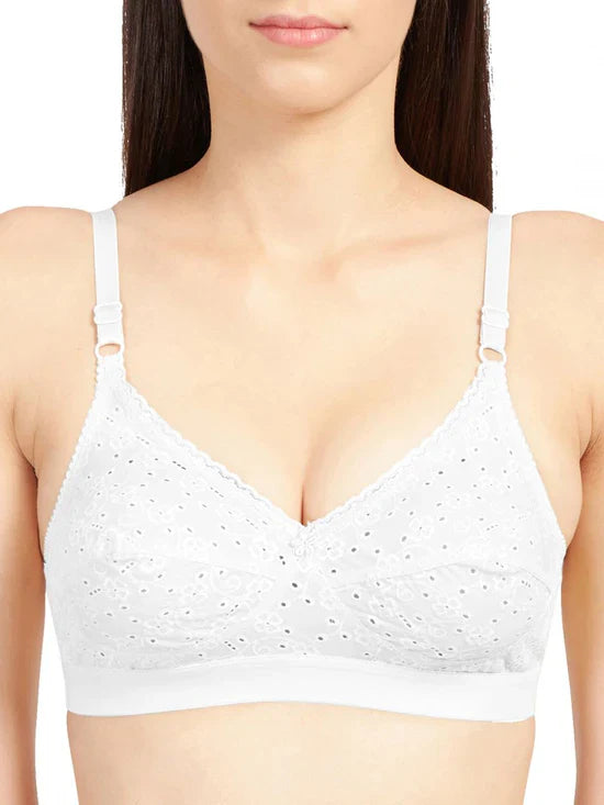 SONARI Cream Chikankari Bra