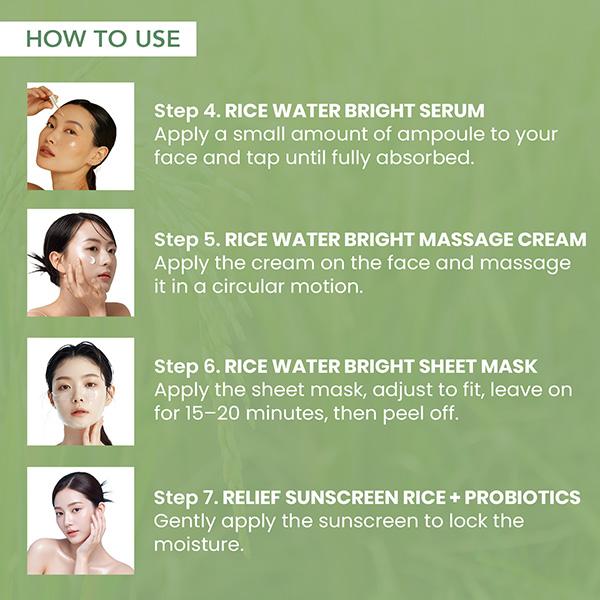 O3+ Mijoo Korea Glass Glow Facial Kit with Rice Water & Probiotics for Radiance - All Skin Types 50 gm