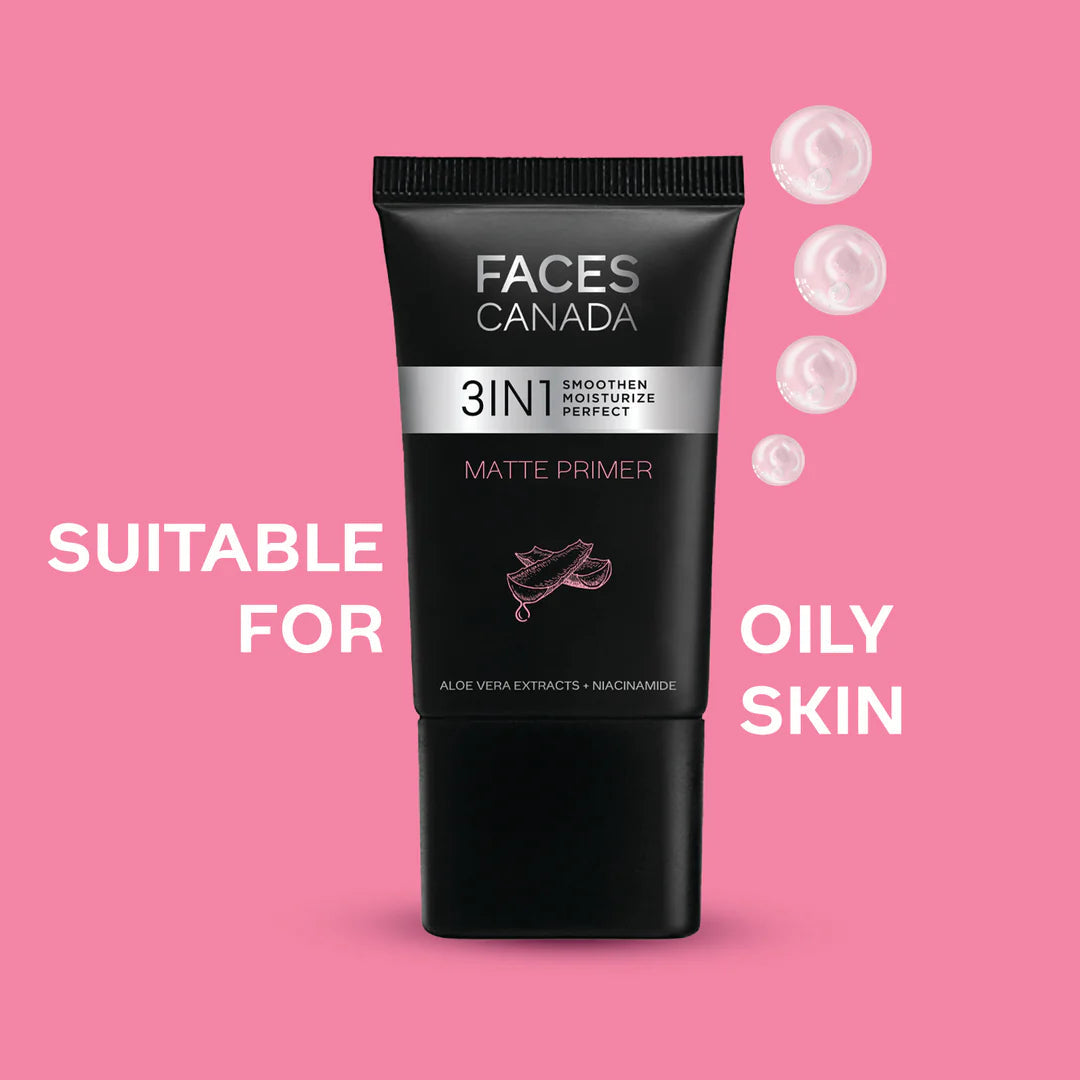 Faces Canada Matte Primer 3 in 1 Smoothen Moisturize Perfect 30g