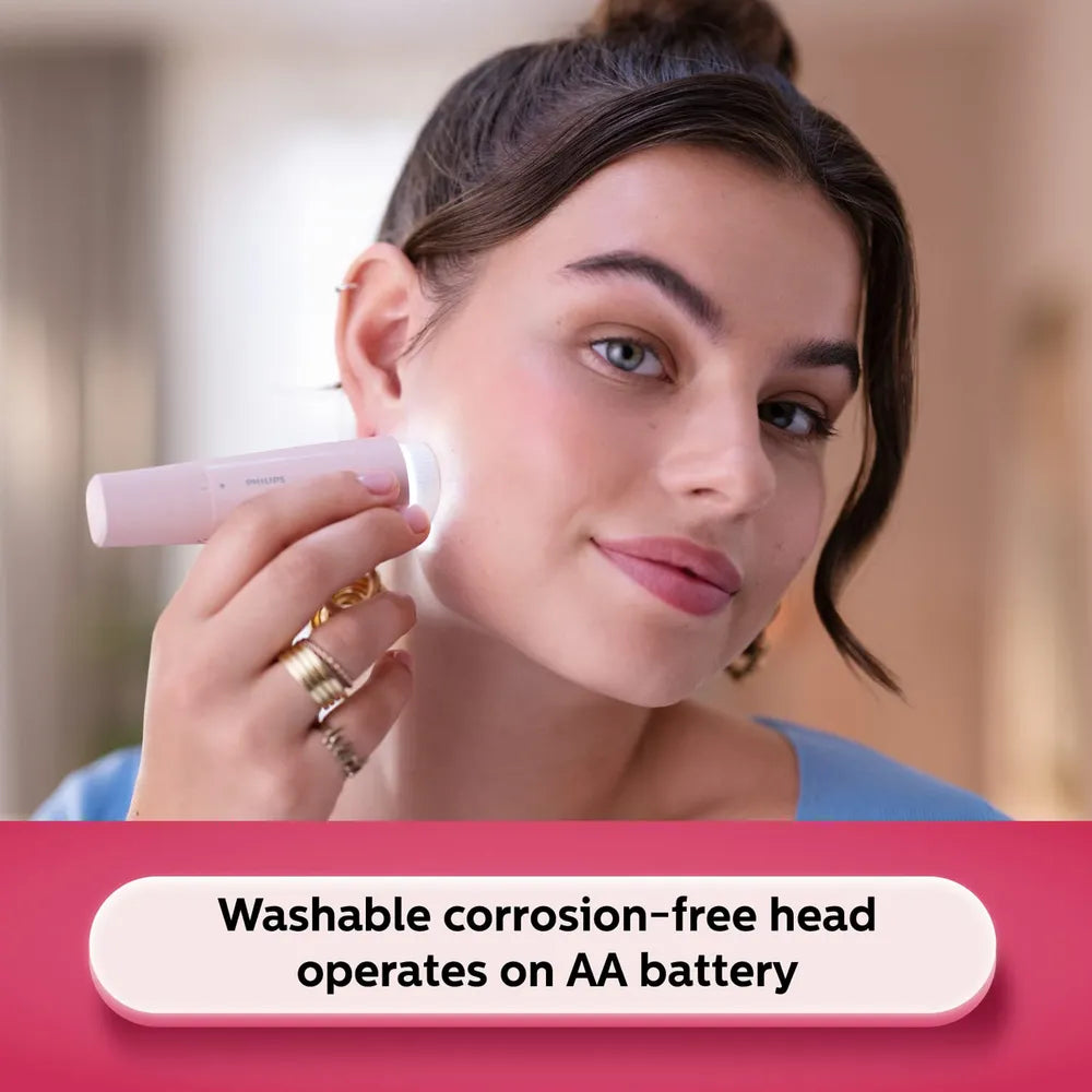PHILIPS 5000 Series Cordless Grooming Kit for Face for Women (300mins Runtime, Full Circle LED Light, Lychee Pink)