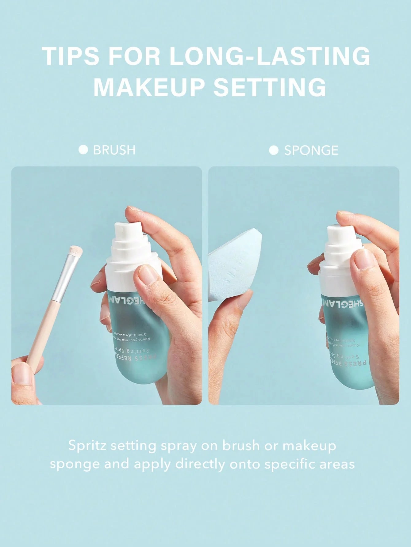 SHEGLAM PRESS REFRESH SETTING SPRAY KEEPS YOUR MAKEUP FRESH SMELLS LIKE A VACATION 55ML