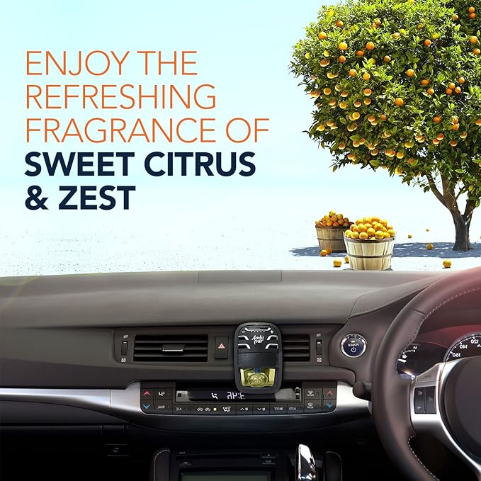 Ambi Pur Sweet Citrus And Zest Car Air Freshener Starter 7.5ml