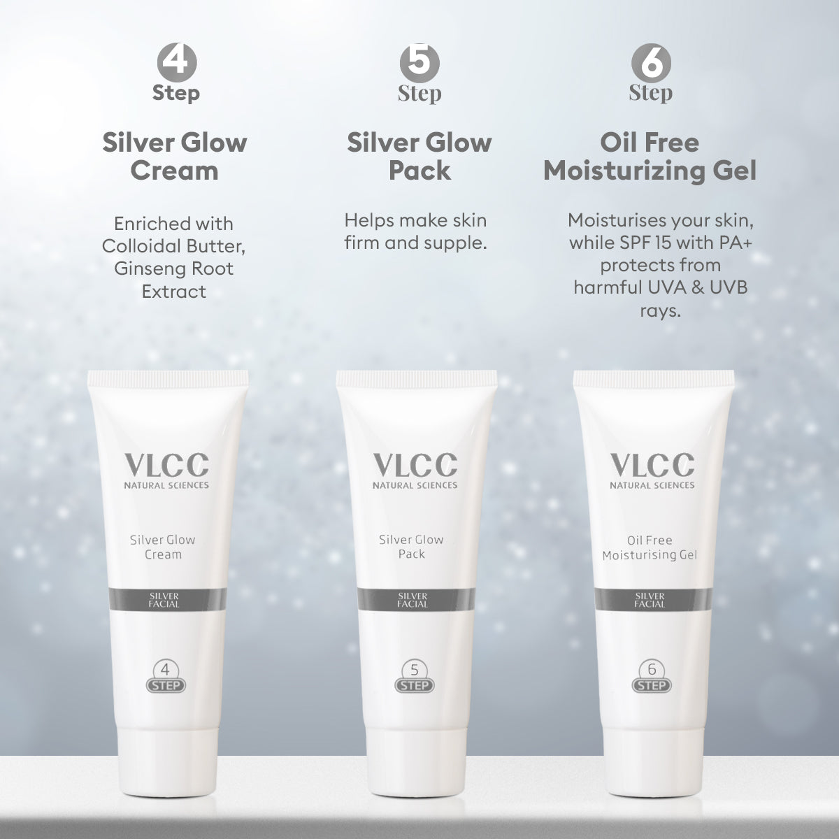 VLCC Silver Facial Kit Detox & Skin Lightening 60g
