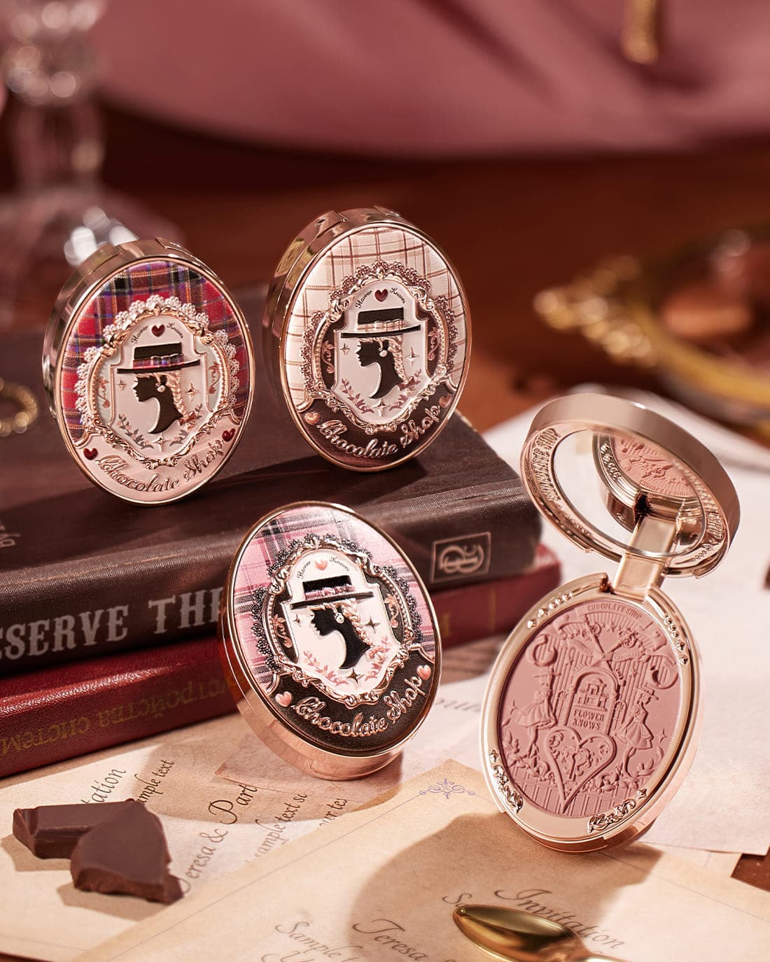 Flower Knows Chocolate Wonder Shop Embossed Blush