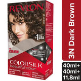 Revlon Colorsilk Hair Color - No Ammonia, With Keratin & 3D Color Gel Technology, 155.61 g Dark Brown 3N