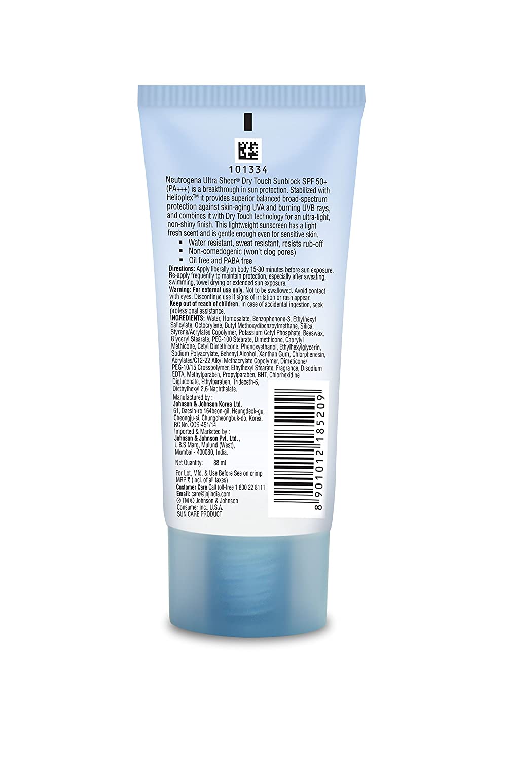 Neutrogena Ultra Sheer Dry Touch Sunblock Spf50+ 88ml