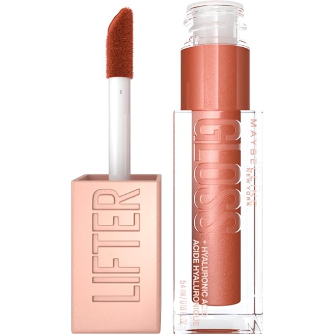 Maybelline Lifter Gloss, Hydrating Lip Gloss with Hyaluronic Acid, High Shine for Plumper 5.4ml