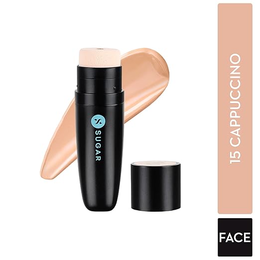 SUGAR Cosmetics Aquaholic Hydrating Matte Foundation | Full Coverage | For All Skin Types | With Built-In Cushion Applicator | 30ml