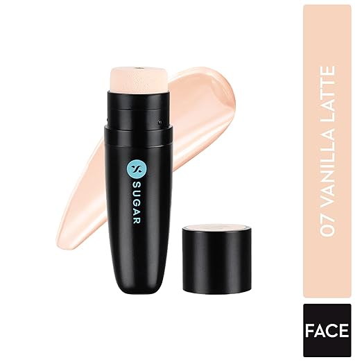 SUGAR Cosmetics Aquaholic Hydrating Matte Foundation | Full Coverage | For All Skin Types | With Built-In Cushion Applicator | 30ml