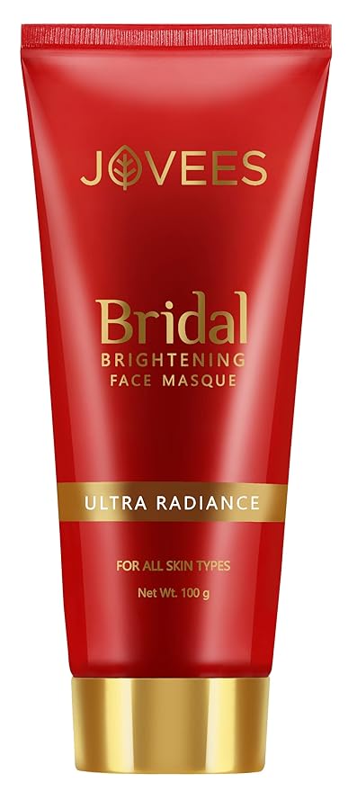 Jovees Herbal Bridal Brightening Face Masque Pack | Ultra Radiance | With Orange Peel And Turmeric Extract | For All Skin Types | 100GM