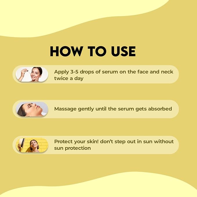 Jovees Herbal 5% Glycolic Acid Brightening Serum With 5% Niacinamide Yuzu Lemon & Hyaluronic Acid | Improves Skin Texture & Uneven Skin | For All Skin Types | 30 ml