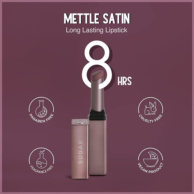 SUGAR Cosmetics Mettle Satin Lipstick 2.2g