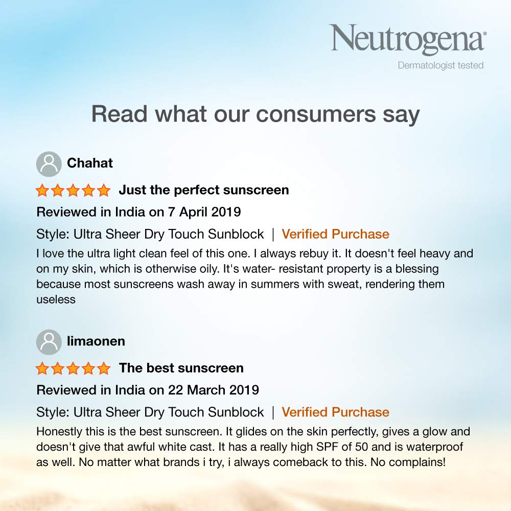 Neutrogena Ultra Sheer Dry Touch Sunblock Spf50+ 88ml