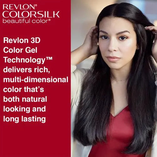 Revlon Colorsilk Hair Color - No Ammonia, With Keratin & 3D Color Gel Technology, 155.61 g Dark Brown 3N