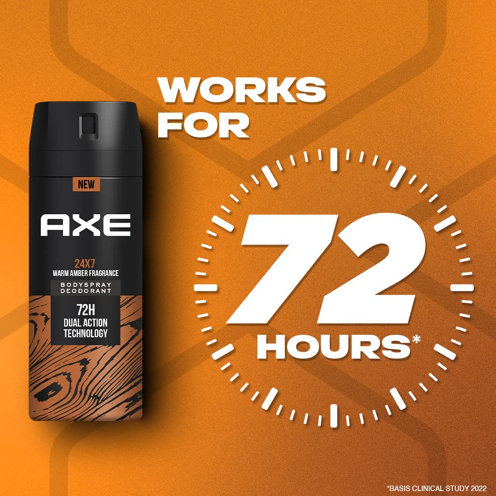 AXE 24X7 Warm Amber Fragrance Face Body Spray for Men 150ml