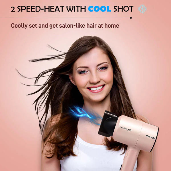 Ikonic Me Mini Vibe Hair Dryer ( Pearl Pink )