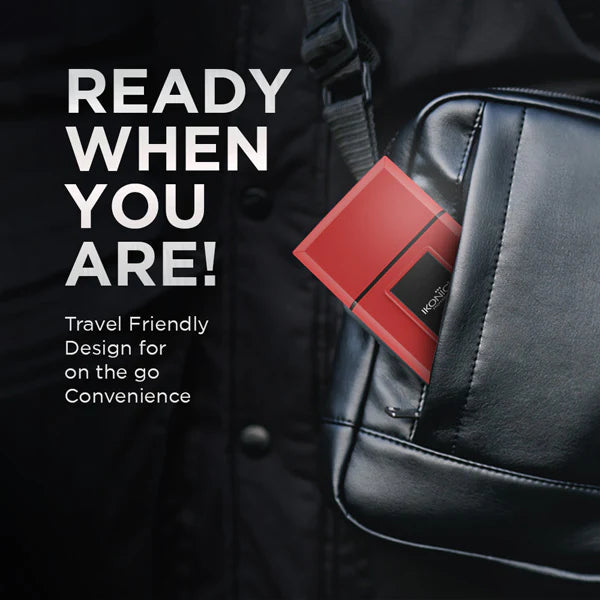 Ikonic Professional Bullet Shaver Travel Shaver Cordless ( Red )