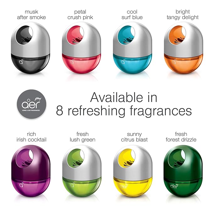 Godrej aer Twist Gel Car Air Freshener Fresh Lush Green 45g