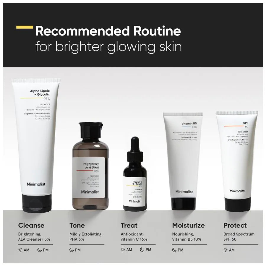 Minimalist Vitamin C +E +Ferulic 16% Face Serum Brightens & Protects Skin 20ml
