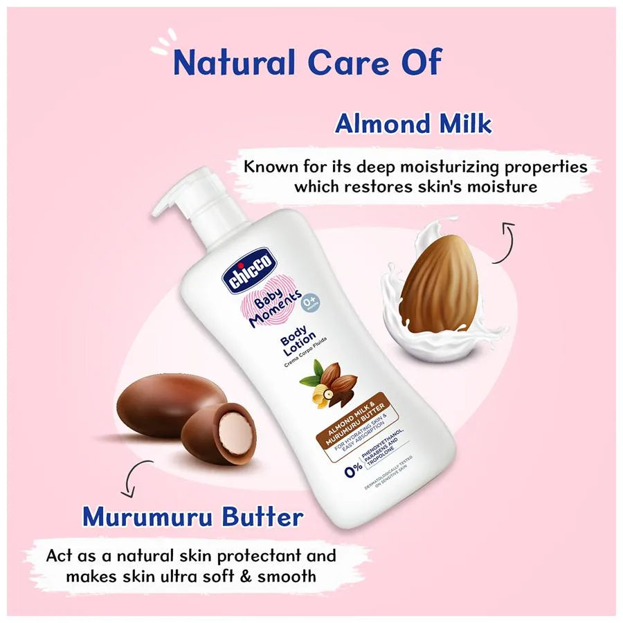 Chicco Baby Moments Body Lotion Almond Milk & Murumuru Butter 0% 270ml