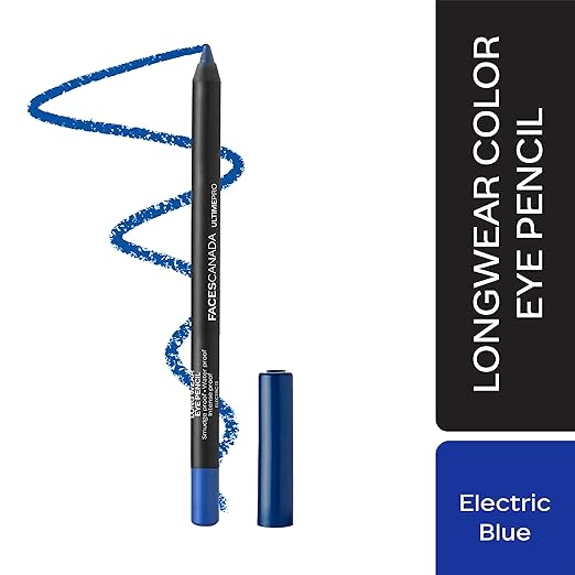 FACES CANADA Ultime Pro Longwear Eye Pencil  1.2 g | 8 Hr Long Stay | Smooth One Stroke Application | Intense Color Pay Off | Soft Blendable Formula | Smudge Proof | Water Proof