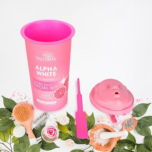 Velvetree Hydro Jelly Facial Kit Alpha White with Grape fruit Power Whitening