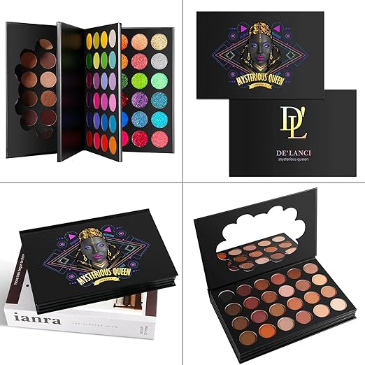 De'Lanci Mysterious Queen Eyeshadow Palette, Matte Finish, Multi 79.2g