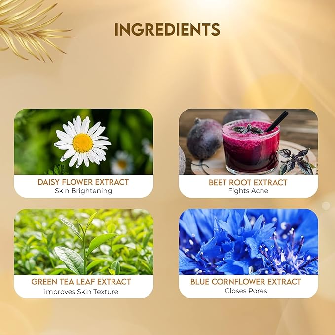 Jovees Herbal Ultra Radiance Gold Face Wash | Gives Nourished & Hydrated Skin, Reduce Dark Spot And Improves Skin Texture | For All Skin Types 100ML