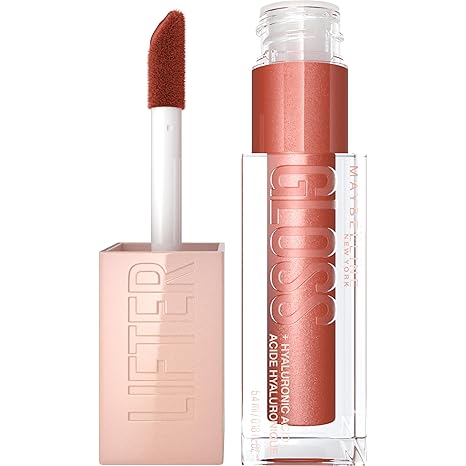 Maybelline Lifter Gloss, Hydrating Lip Gloss with Hyaluronic Acid, High Shine for Plumper 5.4ml