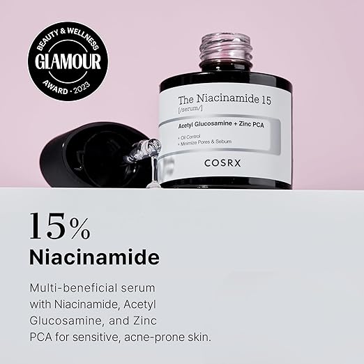 Cosrx Niacinamide 15% Face Serum 20ml | Minimizing Pores & Sebums | Blemish Treatments for Discoloration | Dark Spots | Enlarged Pores | Artificial Fragrance-Free | Parabens-Free