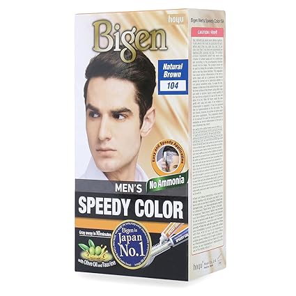 Bigen Speedy Hair Dye for Men from Ammonia - 104 Natural Brown