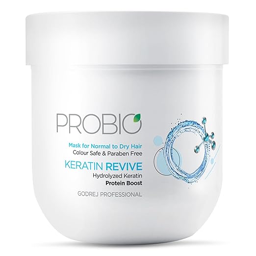 Godrej Professional Probio Keratin Revive Hair Mask (200g) | For Normal to Dry Hair | No Sulphate & Paraben | Color Safe