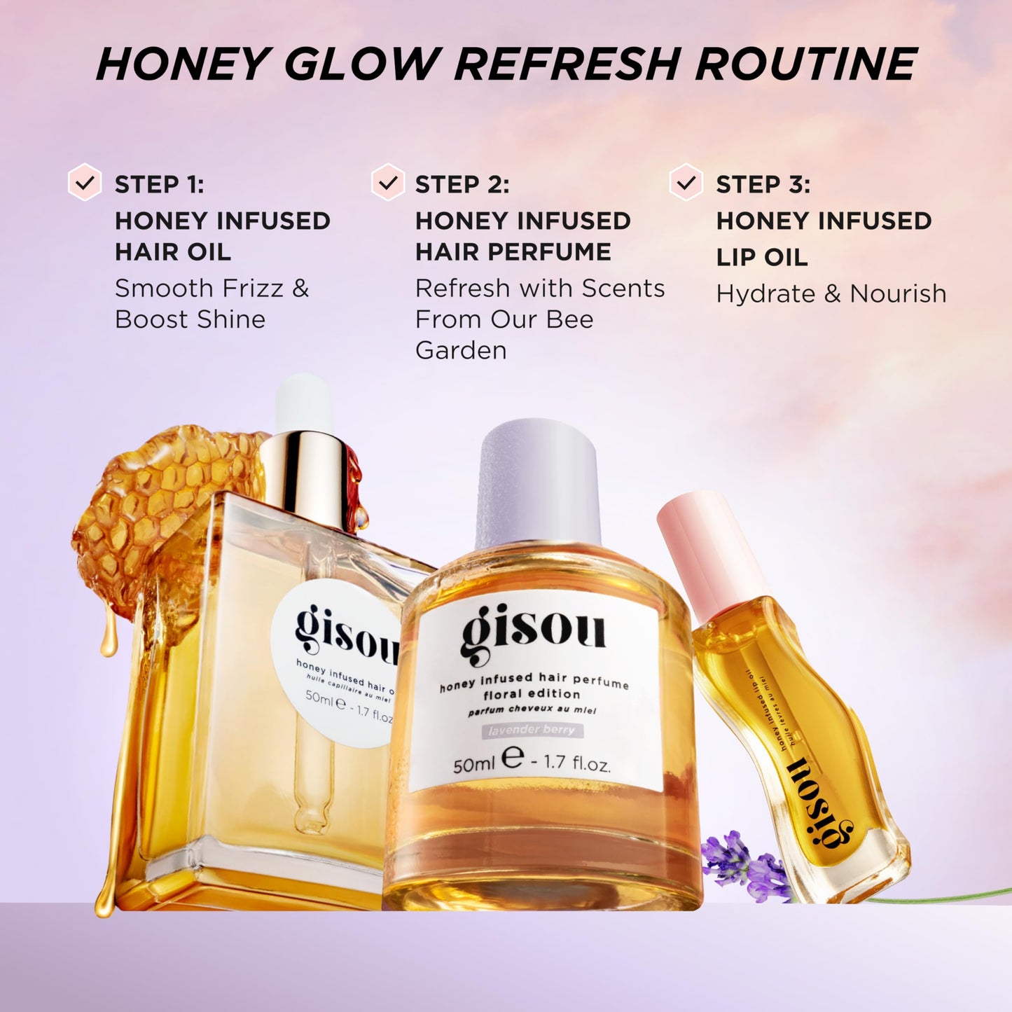 Gisou Honey Infused Hair Perfume Floral Edition - Lavender Berry 50ml