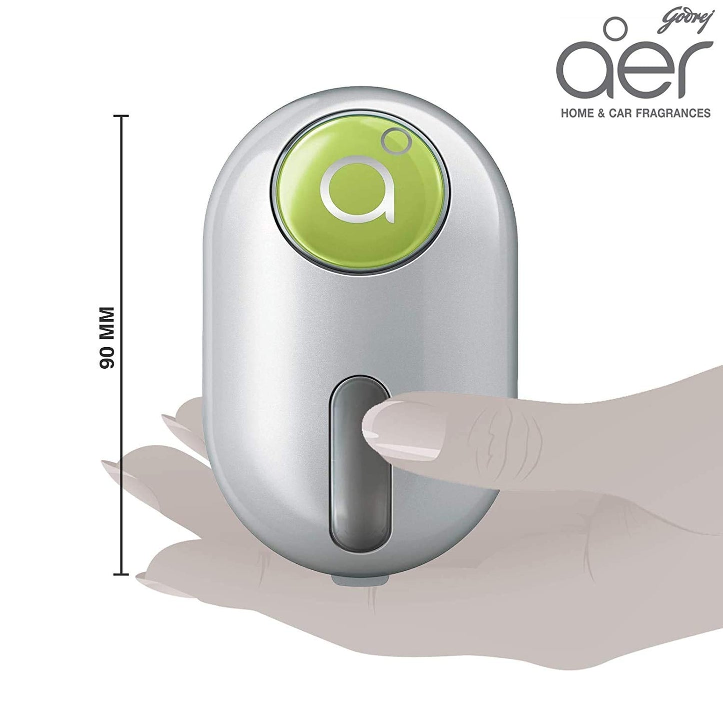Godrej aer click | Car Vent Air Freshener Kit - Long-Lasting | Spill-proof | Fresh Lush Green
