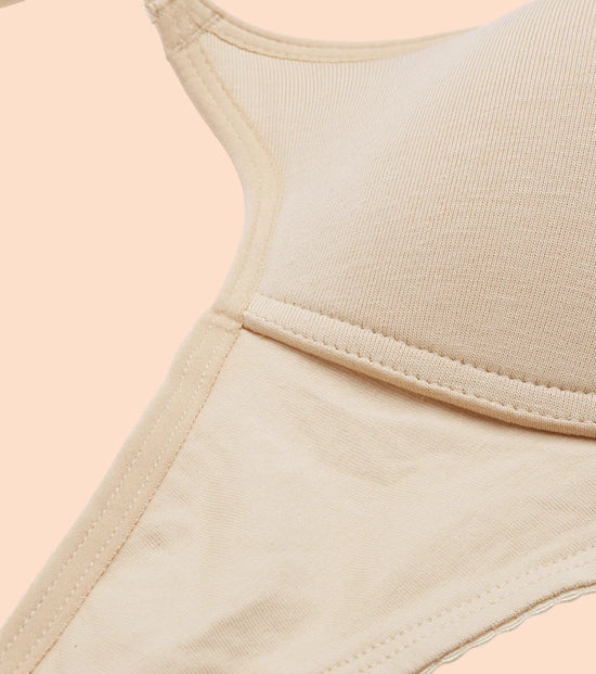 Enamor-A039 Perfect Coverage T-Shirt Bra - Supima Cotton Padded Wirefree Medium Coverage